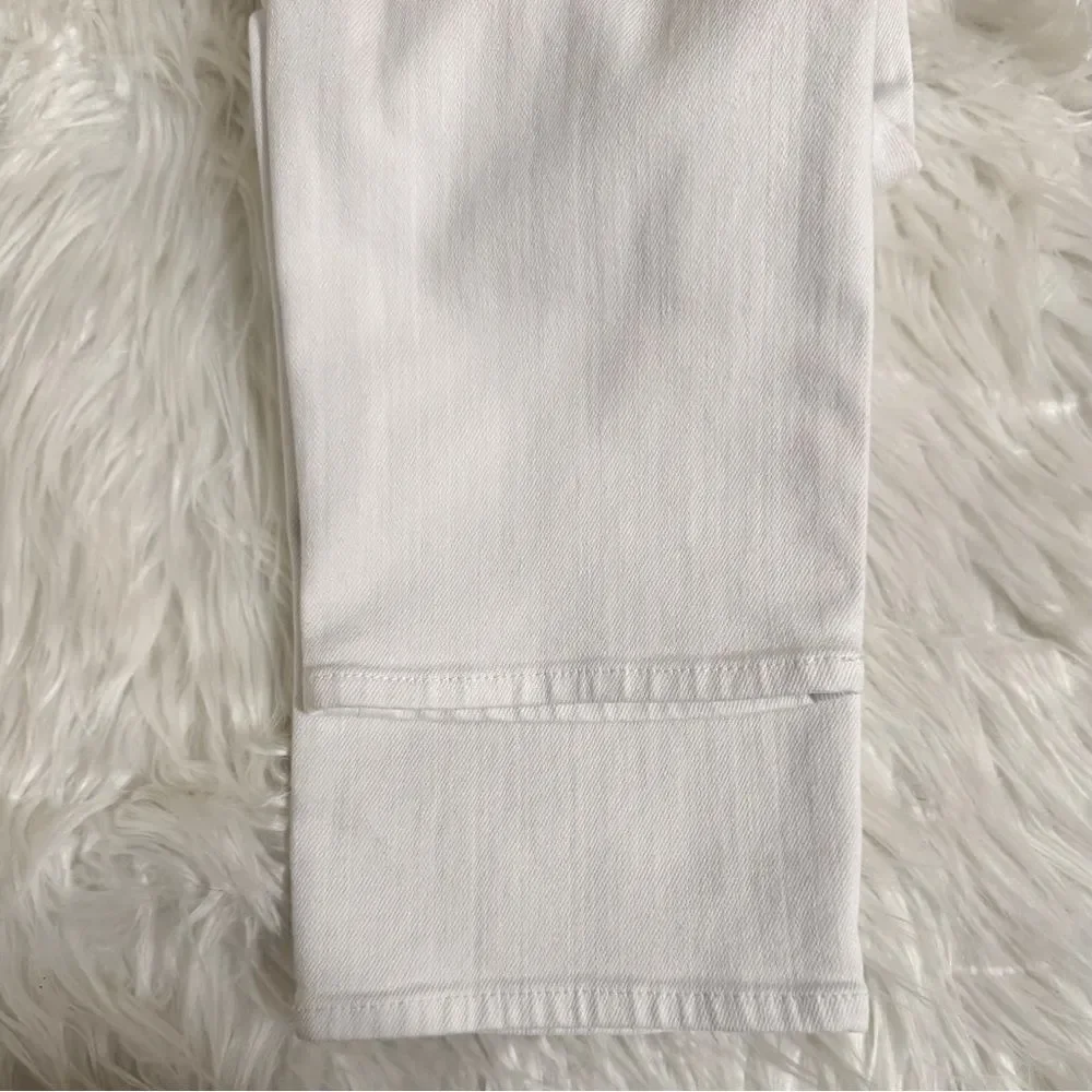 L’AGENCE ‘Audrina’ High Rise Jean In Blanc Worn Destruct Size 25